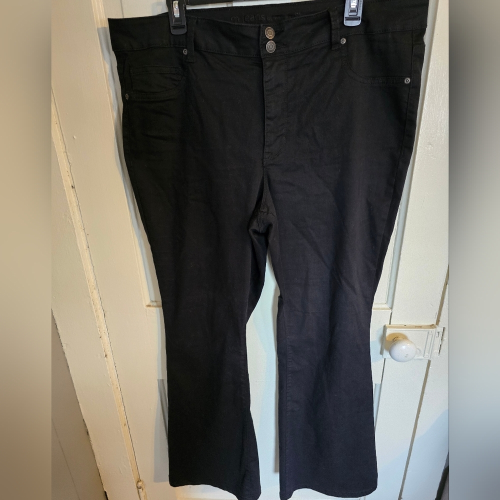 Maurices Black Flared Pants, Plus Size 18W